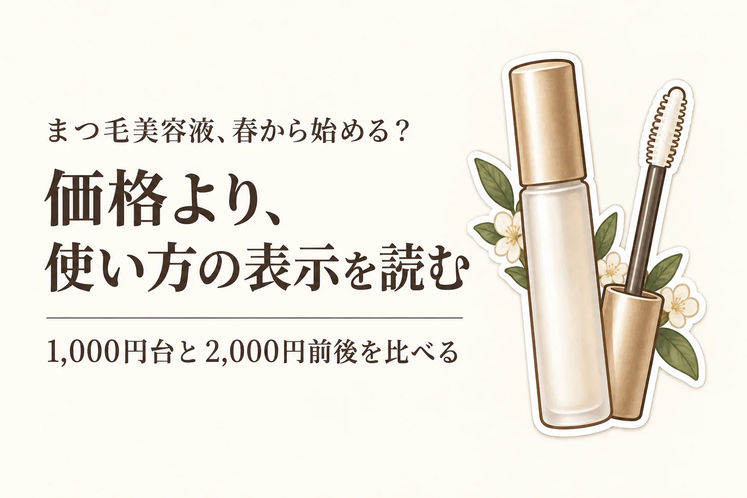 【季節先取り】春の新生活にまつ毛美容液を始める｜プチプラの1,000円台と2,000円前後で使用頻度を比較