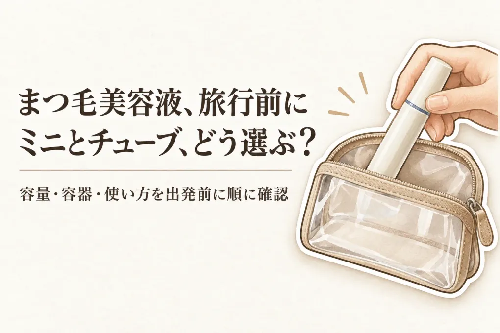 年末年始の帰省・旅行前にまつ毛美容液を決める｜ミニサイズとチューブタイプの選び方