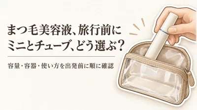 年末年始の帰省・旅行前にまつ毛美容液を決める｜ミニサイズとチューブタイプの選び方